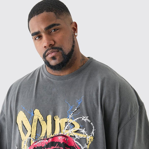 Regular Fit <b>Acid</b> Wash T-Shirt Custom Graphic Your Design Logo Plus Size Vintage Blank Heavyweight <b>Organic</b> Cotton Men - Product Image 6