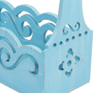 Porte-revues Adele Blue en bois d'ingénierie, minimaliste, durable, léger, carré, intérieur, toutes saisons - Product Image 4