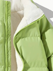 Chaqueta acolchada de invierno personalizada para hombre superventas, nueva chaqueta de cuero con decoración de piel, servicio OEM - Product Image 2