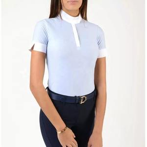 Camiseta de Manga Corta para Mujer con Logotipo Personalizado, Estilo Vintage, para Montar a Caballo, de Secado Rápido y Tejido Elástico para Competición Ecuestre - Product Image 5