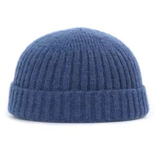 Custom Embroidery Logo Winter <b>Merino</b> <b>Wool</b> Knit <b>Beanies</b> for Men Jacquard <b>Beanie</b> Embroidery Distressed Winter Knitted Hat <b>Beanie</b> - Product Image 4