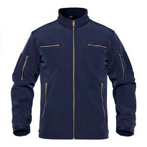 Veste Softshell Imperméable pour Hommes Brodée Personnalisée, Veste Softshell en Polyester à Maille Extérieure, Imperméable pour Hommes - Product Image 4