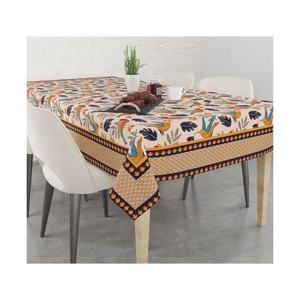 100% Cotton Sustainable Design Personalized Solid <b>Red</b> Border Embroidered Waterproof Durable Luxury Customized Table Cloths - Product Image 3