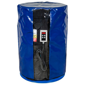 Copertura in PVC impermeabile per barili da 200 litri, blu - Product Image 2