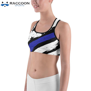 Women's Yoga & Fitness Sports <b>Bra</b> with Sublimation Printing Breathable Eco-Friendly Four-Way <b>Stretch</b> by Raccoon Sports - Product Image 2