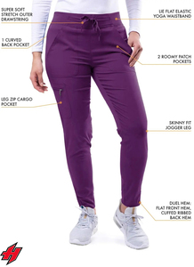 Uniformes Unisex de Enfermería con Cuello en V Top Pant Jogger Set OEM Logo Hospital Doctor para Salón de Belleza Uso - Product Image 3