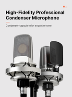 CADOTHY filaire XLR Kit de microphone à condensateur pour l'enregistrement de chant en direct Tarjeta De Sonido Podcast Microfono