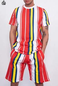 2025 nouvelle conception t-shirt ensemble court et chemise d'été de marque privée avec logo personnalisé pour hommes - Product Image 2