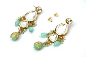 <b>Indian</b> Manufacturer's Kundan Choker Necklace Multi-Color Mother Pearl Gold Plating Custom Shape Stainless Steel Weddings Gift - Product Image 3