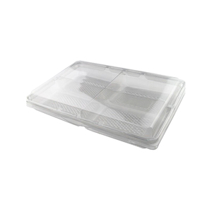 Conteneur alimentaire à couvercle articulé en PET de 1250 cc, 4 compartiments, -15 °C à +55 °C, 25 pièces, B2B - Product Image 1