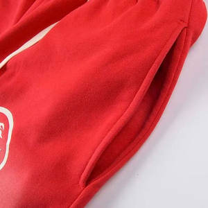 High Street Style imprimé personnalisé sweat évasé pantalons pour hommes lavé soleil fané pantalons de survêtement évasés empilés - Product Image 5