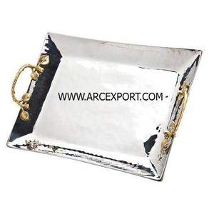 ถาดเสิร์ฟอาหารดีไซน์หรูถาดโลหะอุปกรณ์ตกแต่งร้านอาหาร - Product Image 2