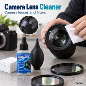 Kit de Limpieza de Lentes de Cámara, Solución de Limpieza de Lentes de Cámara sin Amoníaco de 30 ml con Soplador de Tejido para Filtros UV, Binoculares, OEM, al por Mayor - Product Image 2