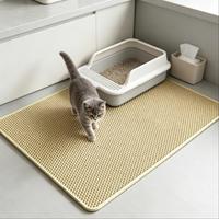 Tapis de litière pour chat en EVA antidérapant de haute qualité pour familles, facile à nettoyer, tapis de récupération de litière pour animaux de compagnie, tapis de litière imperméable pour chat