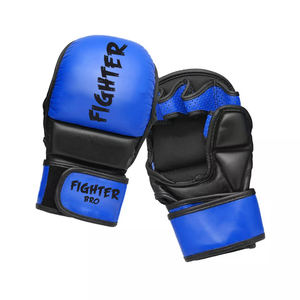 Gants de combat en cuir PU respirant avec impression personnalisée Gants d'entraînement de grappling et de MMA OEM pour scène de boxe - Product Image 1