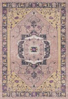 Tapis Adiva Jacquard tissé turc, antidérapant avec envers en caoutchouc, fabriqué à la machine, en polyester, lavable, géométrique, à poils ras, fin, pour la maison