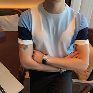 High Quality Men's <b>T</b>-<b>Shirt</b> <b>British</b> Style Long Short Sleeve Summer Knitting Fabric Custom Logo Printing Eco-Friendly ODM Supply - Product Image 5