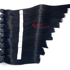 Extensiones de cabello de Color negro liso de hueso de tendencia caliente 100% cabello humano vietnamita sin procesar de la mejor calidad - Product Image 4