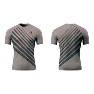 Camiseta atlética de manga corta para hombre para BJJ MMA entrenamiento compresión gimnasio entrenamiento ropa de Surf - Product Image 1