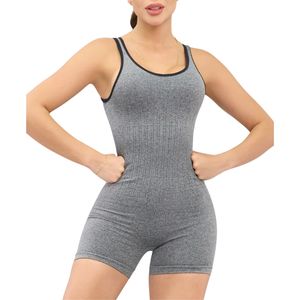 ชุดบอดี้สูทออกกำลังกายไร้ตะเข็บสำหรับผู้หญิง ยืดหยุ่น ระบายอากาศได้ดี ชุดออกกำลังกายแบบชิ้นเดียวสำหรับการฝึกซ้อมในยิมและการออกกำลังกาย - Product Image 2