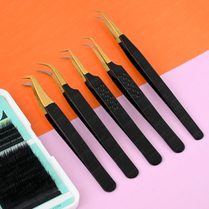 Pince à épiler classique en acier inoxydable pour extensions de cils, à pointe ultra-fine, testée à la main, de précision, la plus vendue - Product Image 1