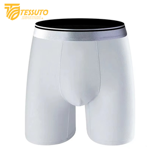 La mejor oferta de ropa interior cómoda de secado rápido para hombre, ropa interior sin costuras de algodón Spandex, Bóxer corto con estampado de logotipo a rayas personalizado Oem - Product Image 5