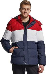 Wantdo <b>Men's</b> Hooded Winter Puffer Jacket with Removable Hood Thick Cotton Lining Canvas Fabric Front Logo - Product Image 2