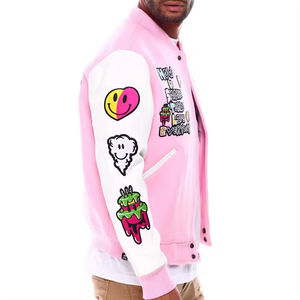 Chaqueta de invierno con logotipo personalizado OEM de alta calidad, chaquetas universitarias transpirables de béisbol informales de peso pesado de algodón para hombre - Product Image 2