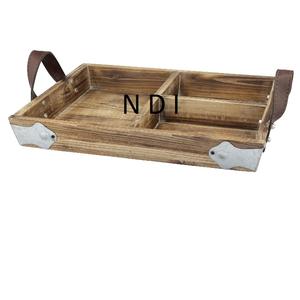 Plateau rectangulaire Plateau en bois finition naturelle Plateau de service pour collations de qualité supérieure - Product Image 1