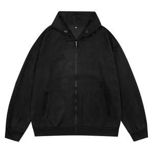 Hiver Nouveau sweat à capuche en daim avec fermeture éclair personnalisée Sweatshirts à capuche et sweatshirts pour hommes Marron Veste à capuche zippée de très haute qualité - Product Image 6