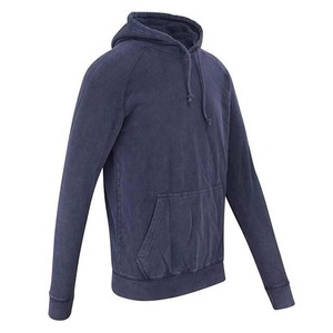 Sudadera con capucha para hombre con logotipo personalizado con lavado ácido y estampado de hojaldre desgastado al por mayor, jersey de felpa francesa de 400g/m², ropa de invierno para hombre, sudaderas con capucha - Product Image 3