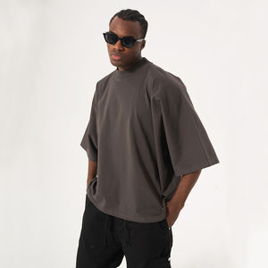 Fabricant de vêtements personnalisé de haute qualité t-shirt hommes 100% coton t-shirt blanc lavage à l'acide t-shirt à manches courtes chemise unisexe boxy t-shirt - Product Image 1