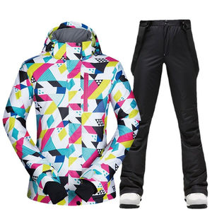 Ensemble de veste et de pantalon de ski unisexe, imperméable, coupe-vent, imprimé, pour homme, séchage rapide, écologique, personnalisable - Product Image 5