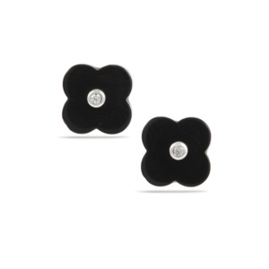 Pendientes de Plata de Ley con Ojo de Tigre y Ónix Negro con Circonita Blanca de 7.72 Quilates - Product Image 5