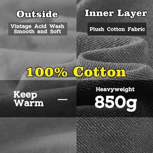 เสื้อฮู้ดซักกรดสำหรับผู้ชายและผู้หญิง, เสื้อมีฮู้ดผ้าฝ้ายวินเทจโอเวอร์ไซส์ไซส์เสื้อวอร์มเทอร์รี่สำหรับผู้ชาย2025แฟชั่นใหม่ - Product Image 5