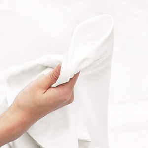 Ensembles de linge de lit d'hôtel 100% coton personnalisés décor de chambre à coucher 4 pièces blanc uni tissé 200TC toutes saisons prix de gros - Product Image 2