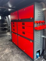 Rak Kendaraan Modular Logam Modern OEM Detay, Kabinet Truk Multi-Laci, Mudah Dirakit, Dilapisi Bubuk
