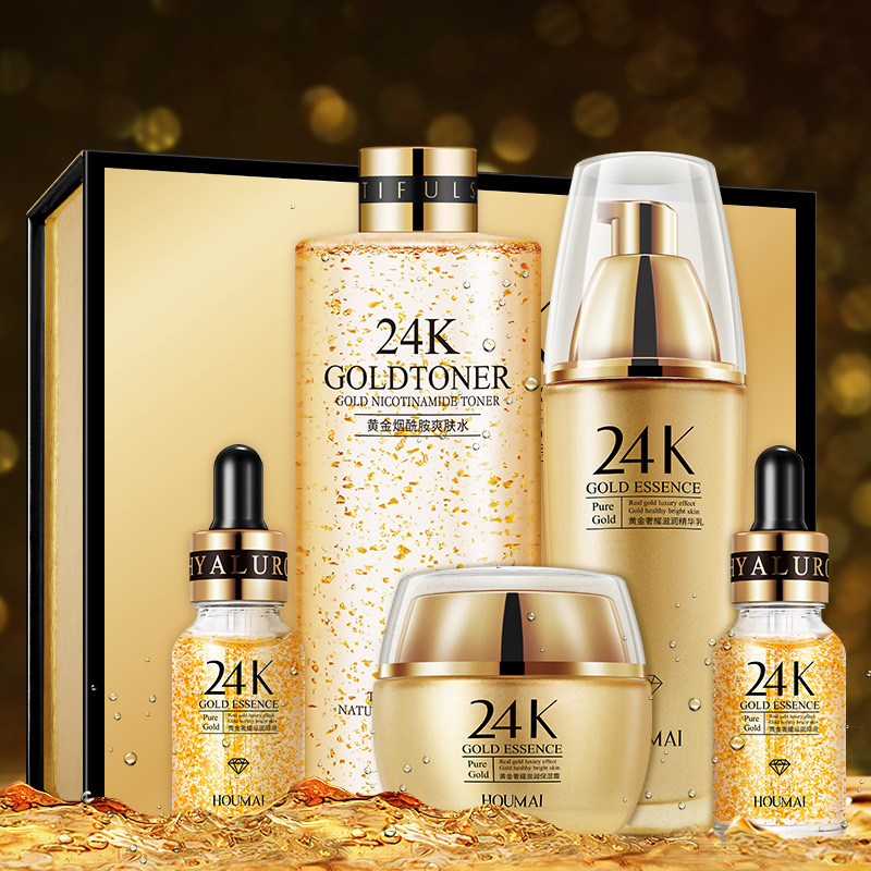 Hot Sale 24k Gold Skin Care Whitening Face Cream Set