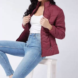 Chaqueta acolchada de invierno para hombre de alta calidad, transpirable, logotipo personalizado, tela impresa, cierre de cremallera, relleno de algodón, recién llegado - Product Image 2