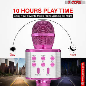 5 Core <b>Microphone</b> <b>Wireless</b> Karaoke Mic With Speaker 3 in 1 Portable Bluetooth Microfono Inalambrico - Product Image 5