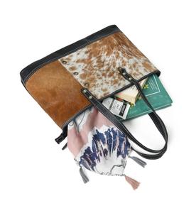 Nuevo bolso de mano occidental hecho a mano con estilo para mujer, pelo en cuero de piel oculta con cierre de cremallera, correa de antojo, patrón de logotipo personalizado - Product Image 4