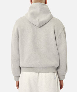 Sweat-shirt tendance en gros pour hommes pour l'hiver, uni, teint, logo personnalisable, entièrement doublé, coton pur de haute qualité - Product Image 2