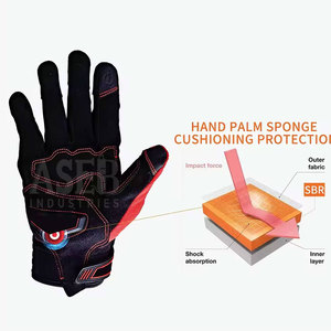 ถุงมือแข่งรถมอเตอร์ครอสแบบเต็มนิ้วสำหรับทุกเพศทำจากหนังกันลมสำหรับขี่จักรยานขายออนไลน์ตามสั่ง - Product Image 5