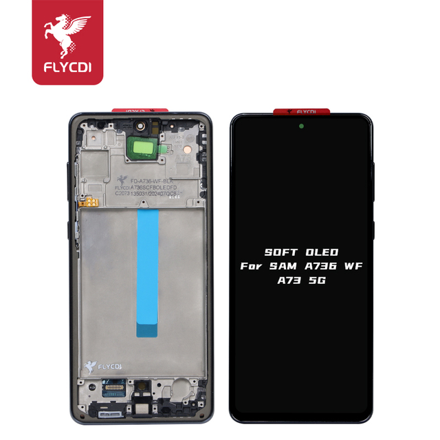 FLYCDI Hot Selling for Samsung A73 5G A736 OLED Mobile Phone Screen LCD With Frame Screen With Frame