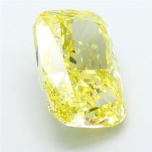 Joyería fina de lujo, diamante CVD brillante certificado, amarillo intenso cultivado en laboratorio, corte cojín, piedra preciosa suelta, brillo radiante, elegante. - Product Image 4