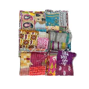 Pañuelo Hijab Reversible Kantha de Algodón 100% Vintage para Mujer, Estampado Digital, para Accesorios de Moda de Verano - Product Image 6