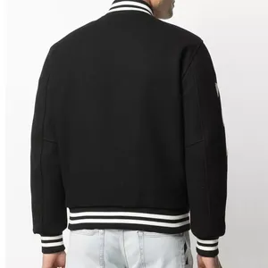 Custom High Quality Baseball <b>Jacket</b> Stitching Chenille <b>Patch</b> Embroidery Stand Collar Letterman Varsity <b>Jacket</b> - Product Image 4