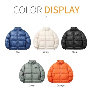 <b>Men's</b> Warm Custom Logo Black Winter Puff Outerwear Outdoor <b>Men</b> Bubble Puffer <b>Jacket</b> - Product Image 2