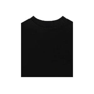 เสื้อยืดแขนสั้นคอกลมไซส์ใหญ่สำหรับผู้หญิง ผ้าฝ้ายออร์แกนิค 100% ระบายอากาศได้ดี เป็นมิตรกับสิ่งแวดล้อม สีดำ สไตล์ลำลอง แบบสั่งทำ - Product Image 4