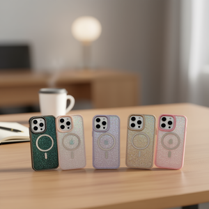 Funda Magnética para 17 con TPU+PC, Brillo Diamante Iridiscente y Anillo Magnético - Product Image 3